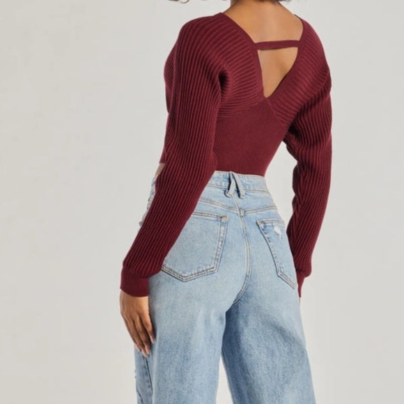 Windsor Feeling Cozy Ribbed Knit Long Sleeve Top - Picture 3 of 9
